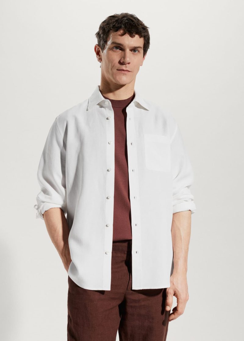 Mango Regular-fit Linen Lyocell Shirt