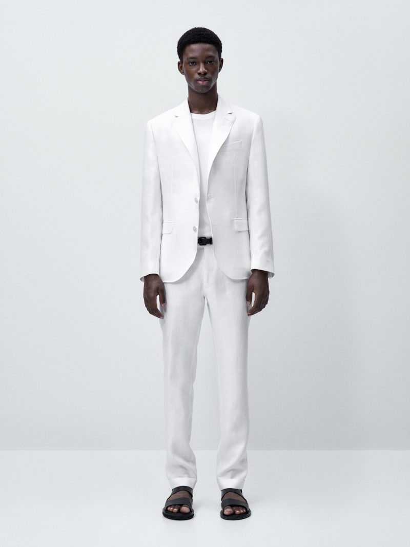 Massimo Dutti 100 Percent 1 Linen Suit Blazer