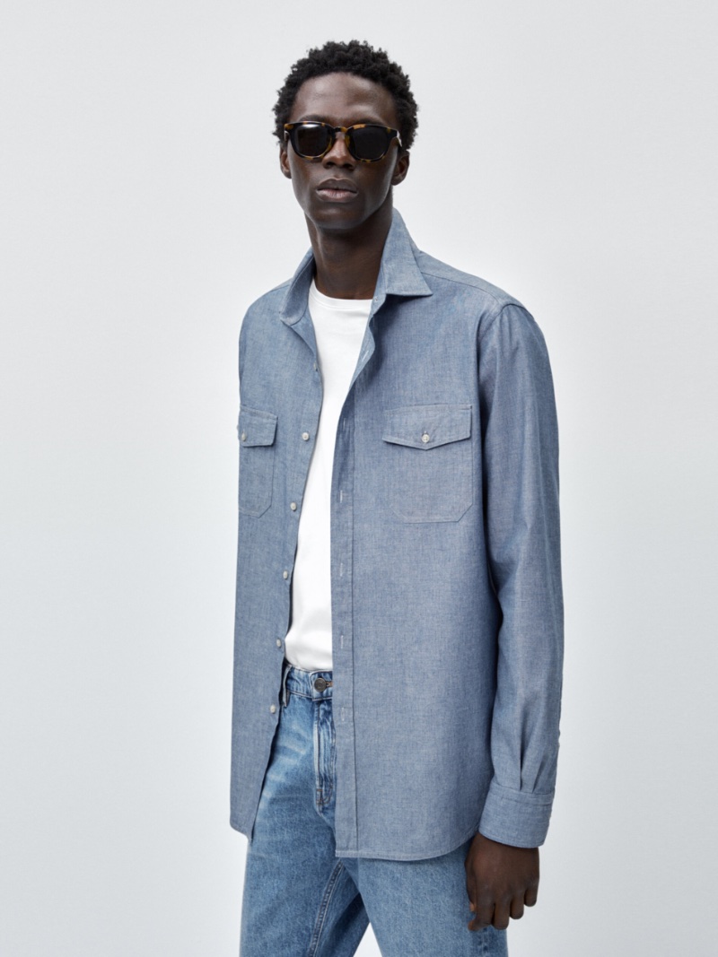 What To Wear With a Denim Shirt  60 Mens Denim Shirt Outfit