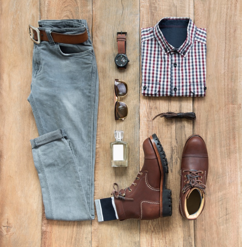 Mens Outfit Clothing Layed Out