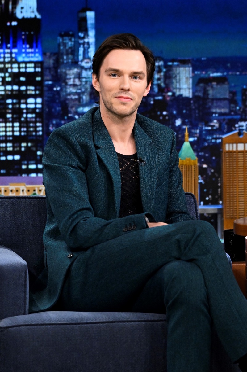Nicholas Hoult Versace The Tonight Show Jimmy Fallon 2023 » Renfield's Star Nicholas Hoult Stuns in Designer Ensembles Nicholas Hoult Versace The Tonight Show Jimmy Fallon 2023