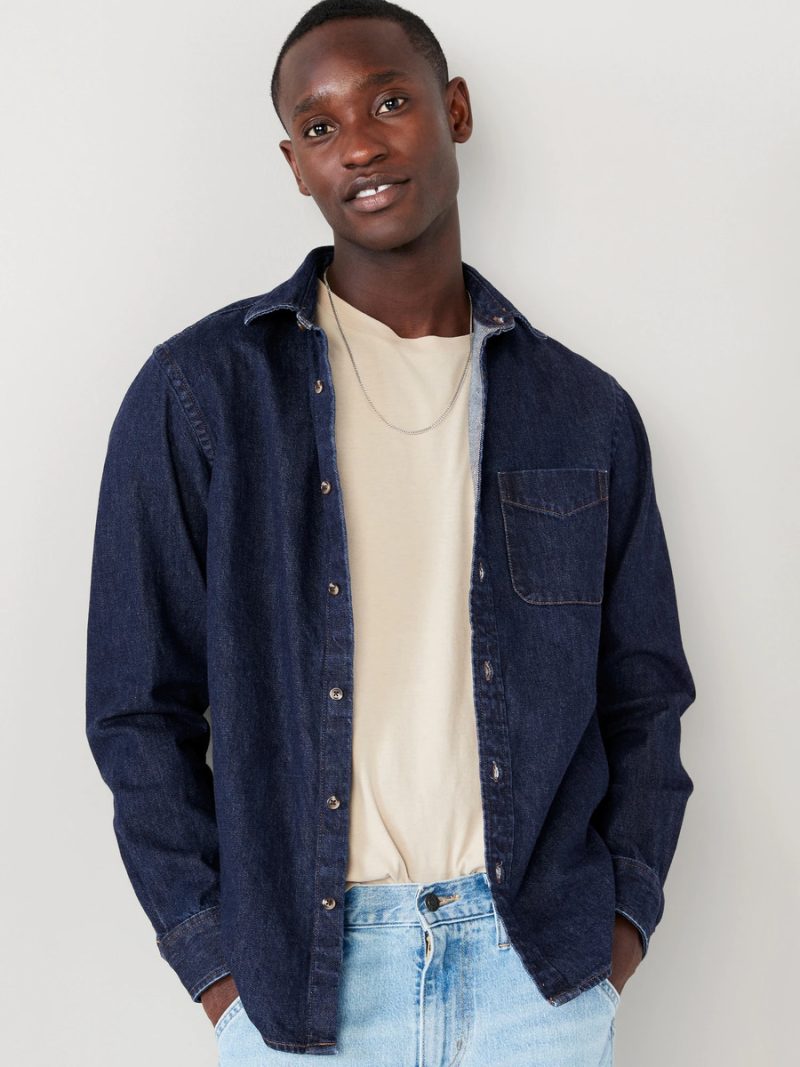 Old Navy Regular-Fit Non-Stretch Everyday Jean Shirt for Men