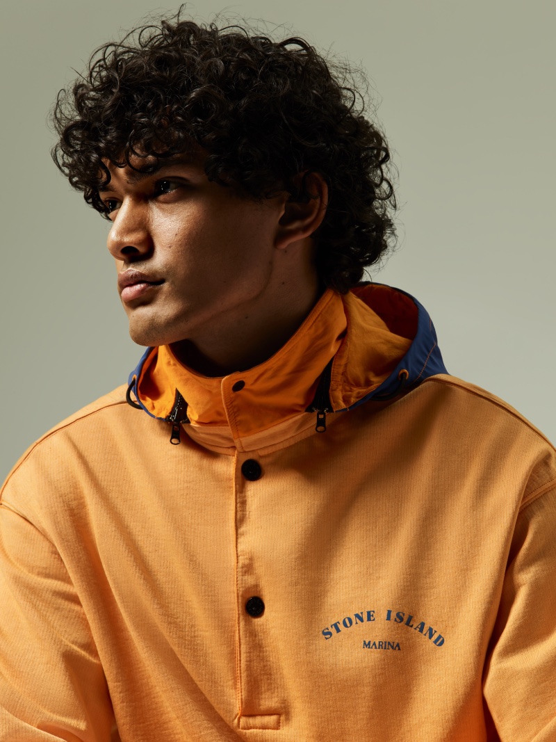 Stone Island Marina Polo Sweatshirt Orange