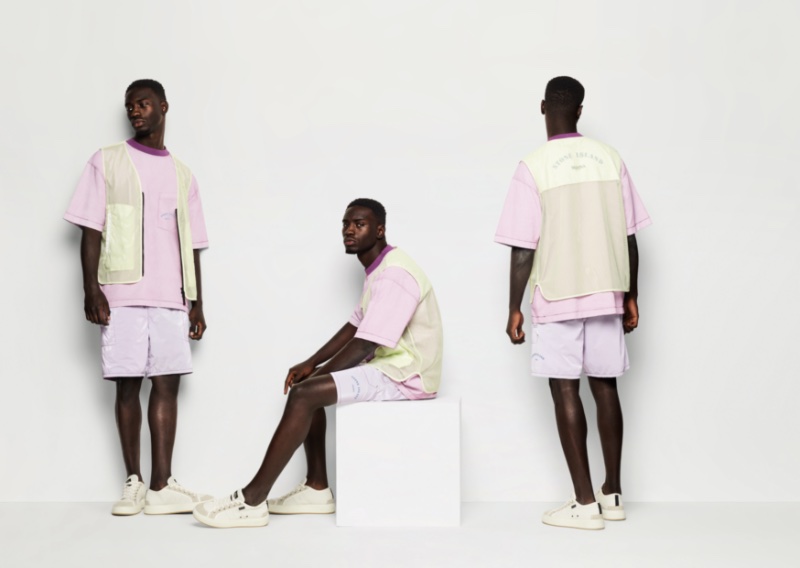 Stone Island Marina Spring Summer 2023 Magenta Light Green