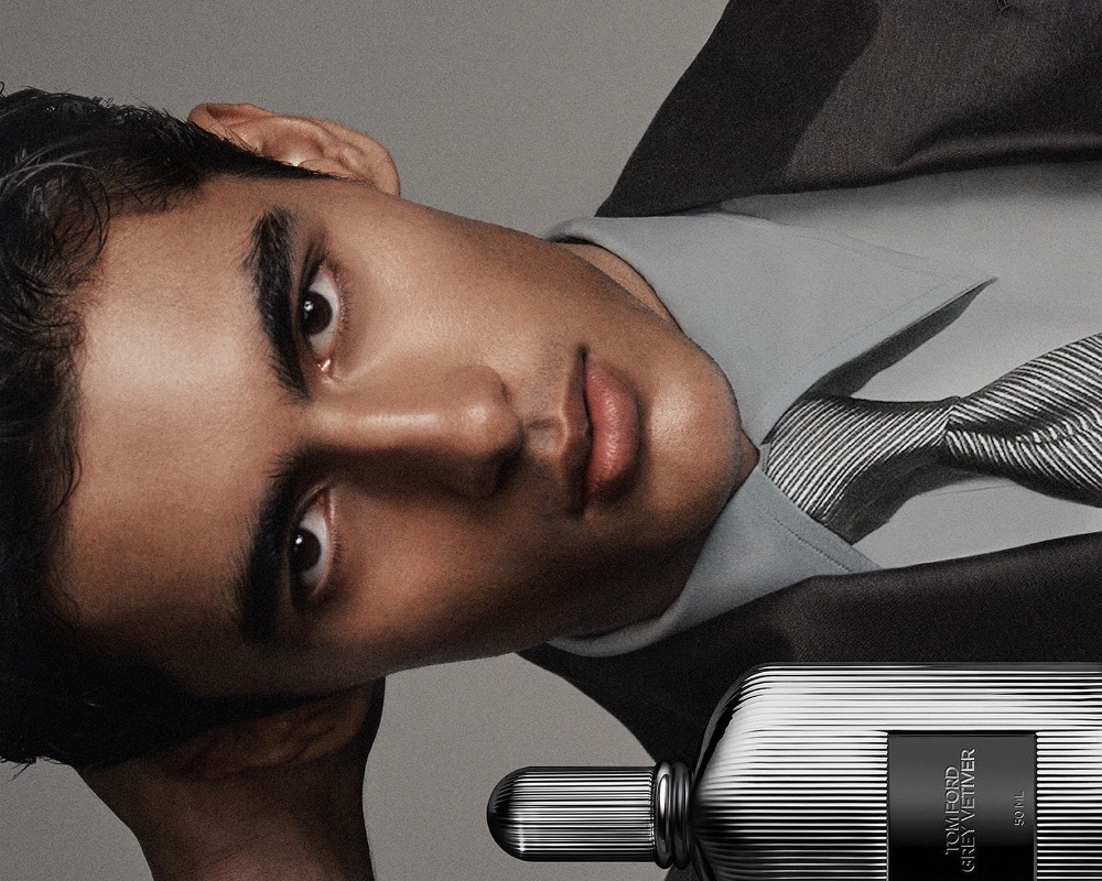 Tom Ford Grey Vetiver Campaign with Model Akbar Shamji