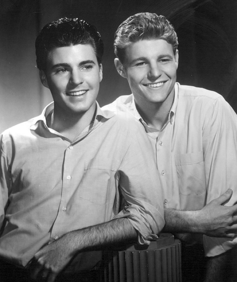 Ricky and David Nelson wear 1950s shirts with single chest pockets.