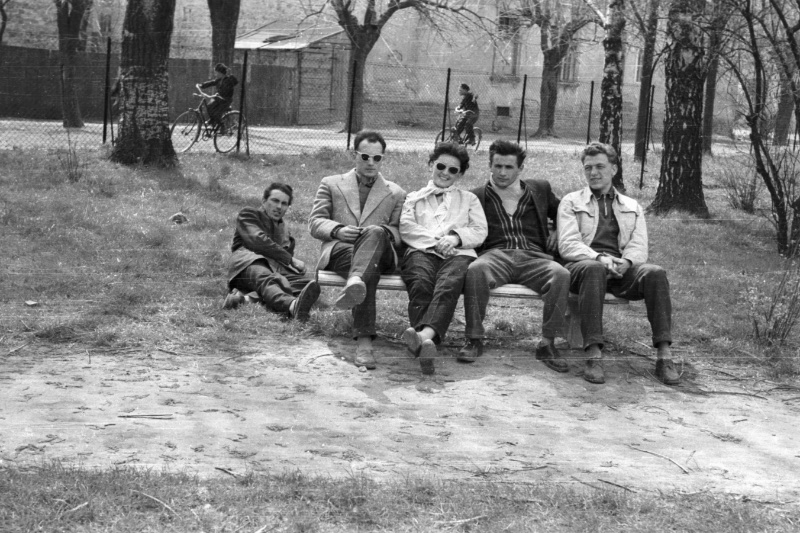 The Teddy Boy aesthetic provided bold statement style as seen in this 1958 photo. 