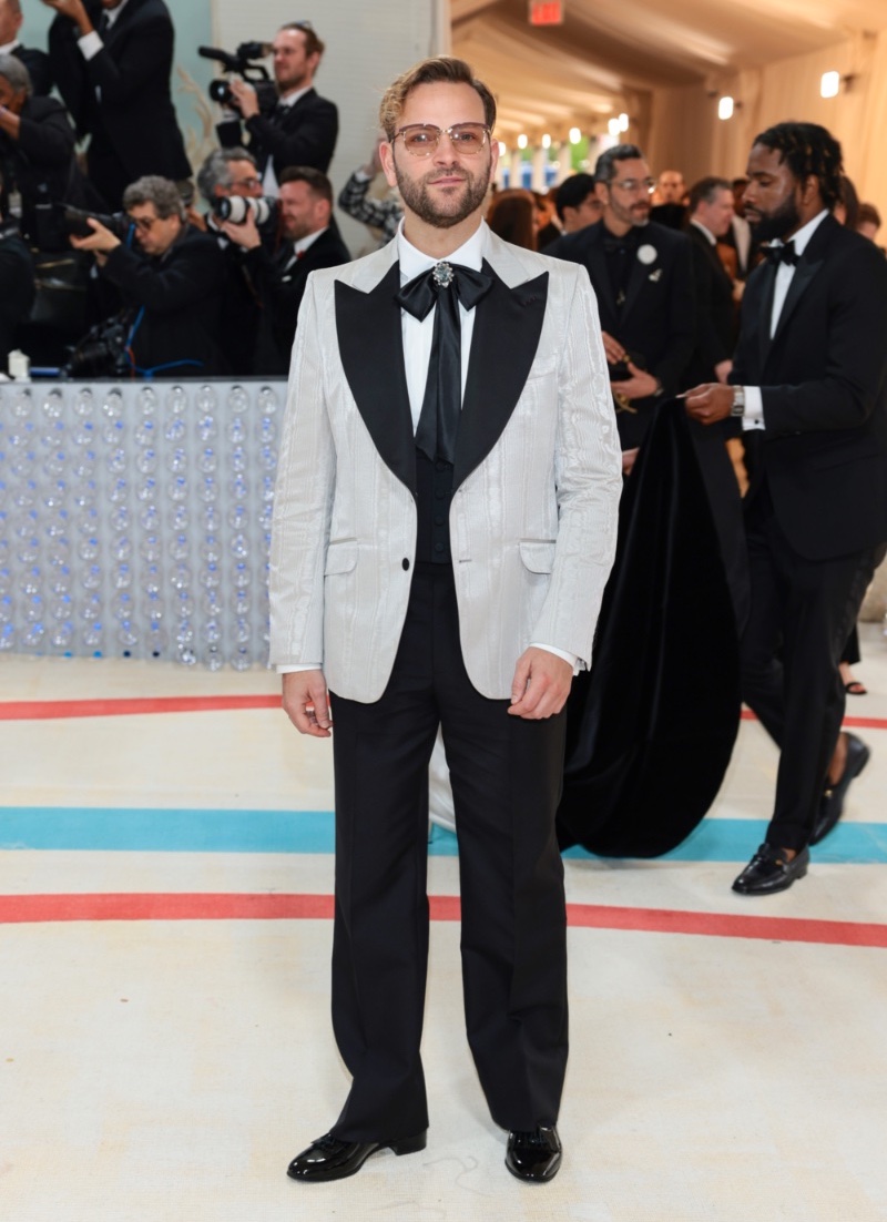 Italian actor Alessandro Borghi wears Gucci to the 2023 Met Gala.