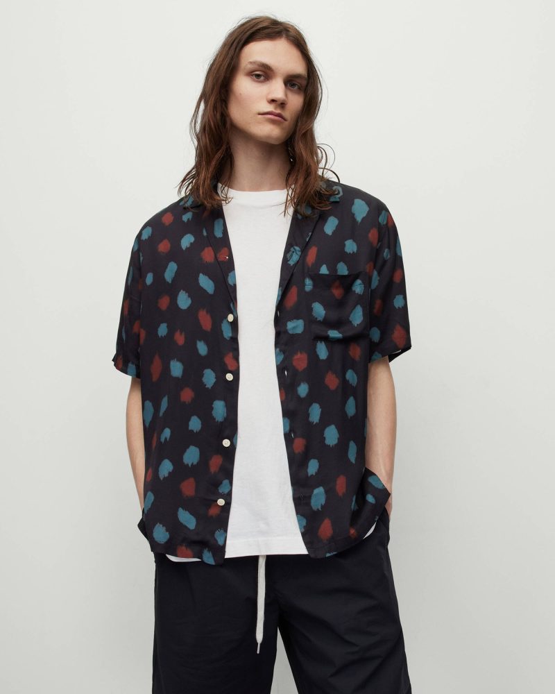 AllSaints Tab Dot Print Shirt » AllSaints Summer 2023: A Rebellious Breeziness AllSaints Tab Dot Print Shirt