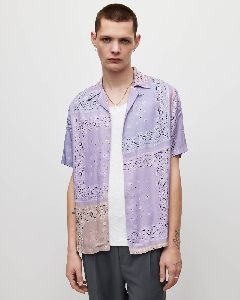 AllSaints Tikal Bandana Print Shirt » AllSaints Summer 2023: A Rebellious Breeziness AllSaints Tikal Bandana Print Shirt