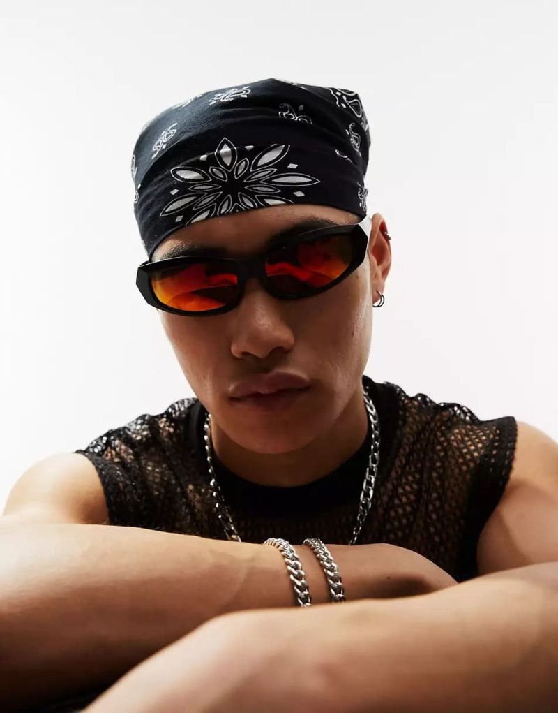 Asos Design Wrap Around Racer Sunglasses With Mirror Lens In Black » Wraparound Sunglasses for Men: Style & Protection Asos Design Wrap Around Racer Sunglasses With Mirror Lens In Black
