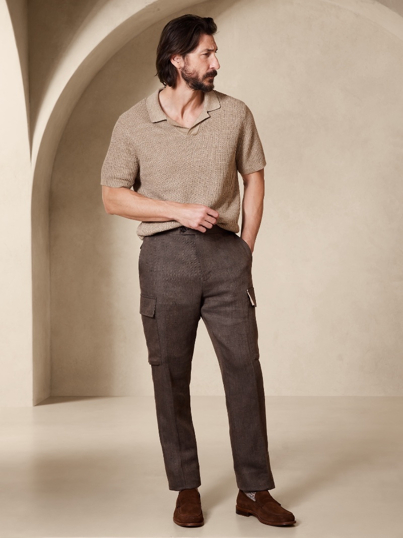 Banana Republic Linen Cargo Dress Pant