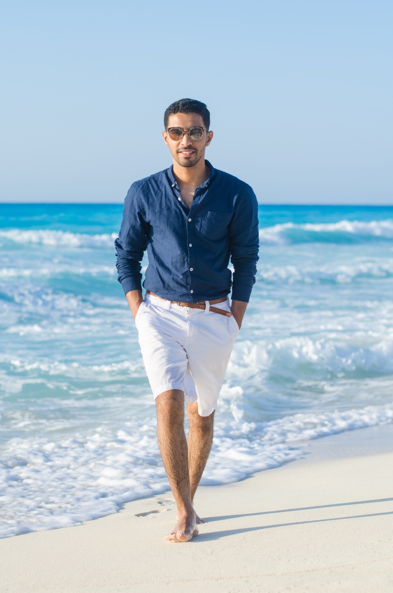 Beach Wedding Attire for Men Casual Shorts Shirt