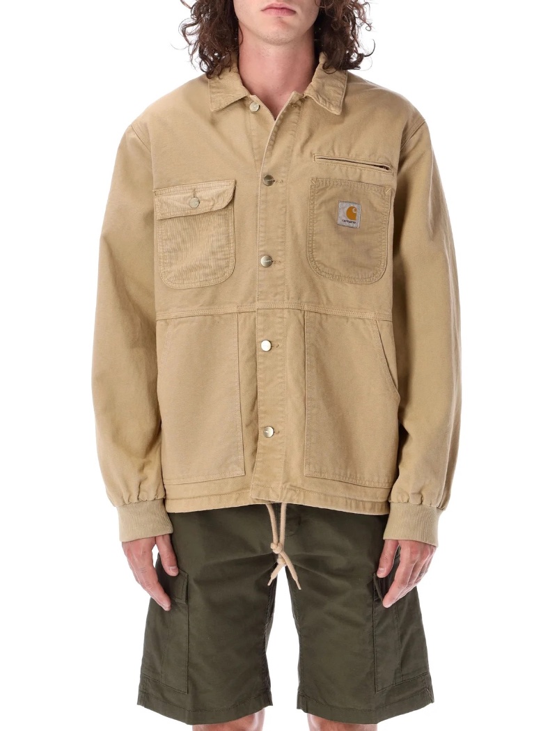 Carhartt WIP Logo Patch Long-sleeved Shirt Jacket » Workwear Style: A Guide to the Men's Work Aesthetic Carhartt WIP Logo Patch Long-sleeved Shirt Jacket