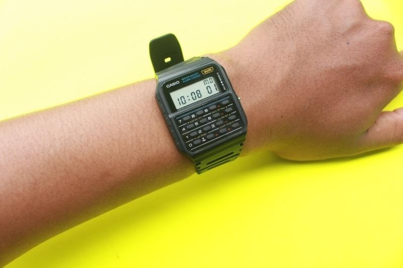 Casio Calculator Watch Digital Back to the Future 80s Fashion Men