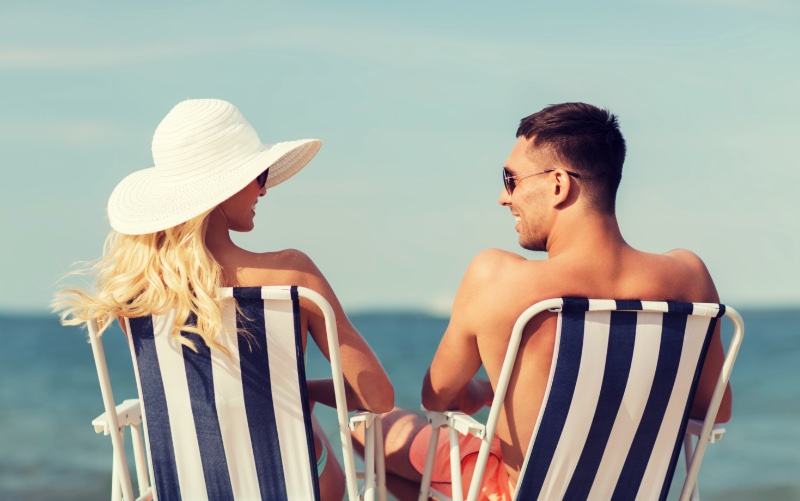 Couple Beach Backs Couple Beach Backs