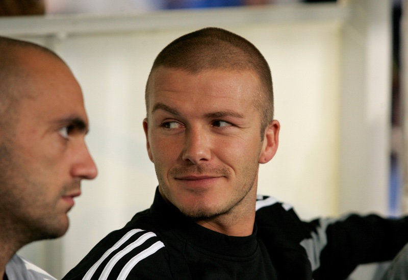 David Beckham Buzz Cut 2004 Real Madrid Before Espanyol Match