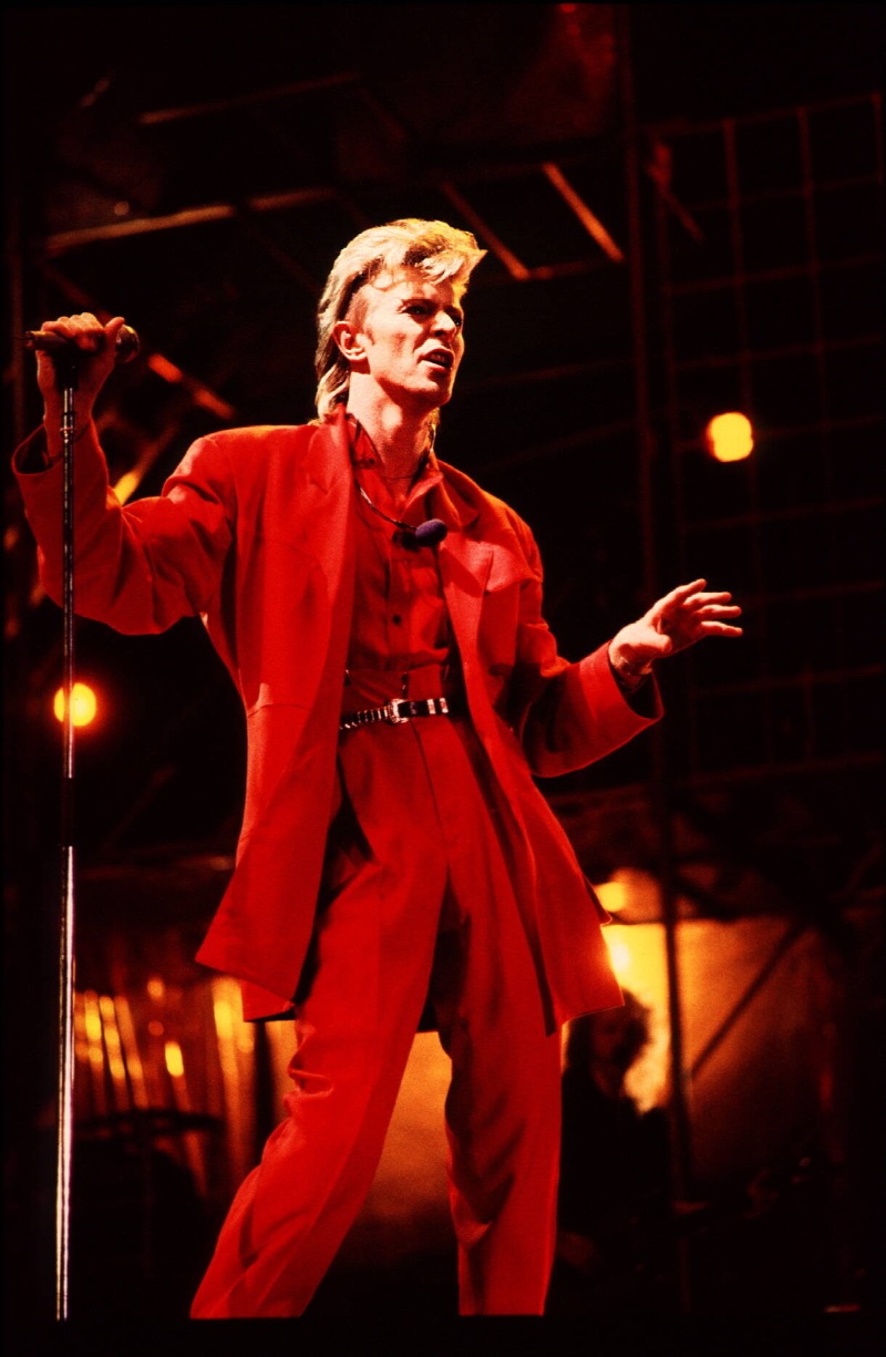 David Bowie 1987 Berlin Concert Red Suit 80s Fashion Men