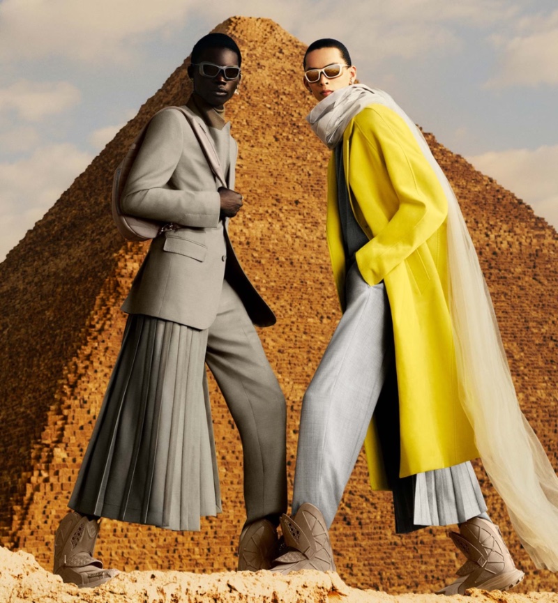 Dara Gueye and Yang Hao front Dior Men's fall 2023 campaign.