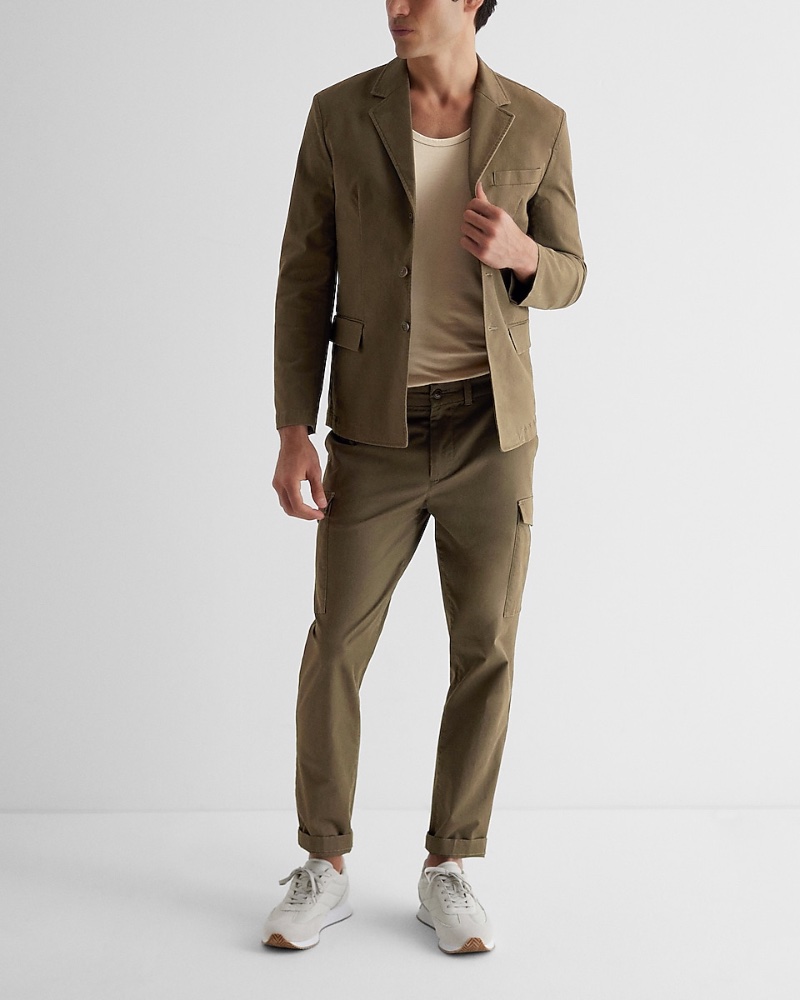 Express Athletic Slim Modern Chino Cargo Pant