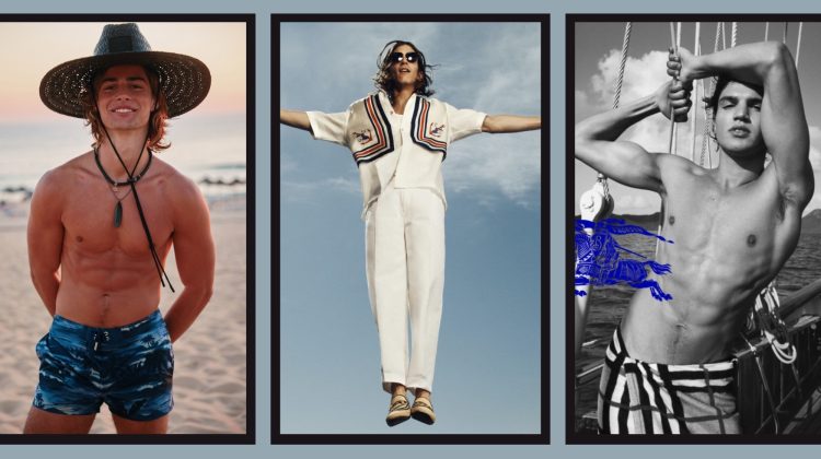 Week in Review: Corrado Martini for Dsquared2 beachwear campaign, Pierce Abernathy for Gucci Summer Stories advertisement, and Matheus Mesquita for Burberry swimwear campaign.