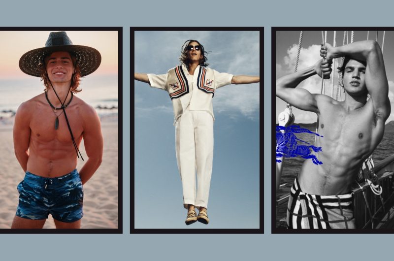 Week in Review: Corrado Martini for Dsquared2 beachwear campaign, Pierce Abernathy for Gucci Summer Stories advertisement, and Matheus Mesquita for Burberry swimwear campaign.