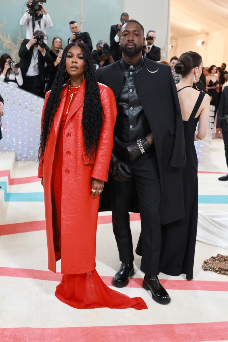 Dwyane Wade and his wife Gabrielle Union wear Prada to the 2023 Met Gala. 