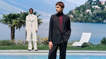 Models Mumin Jangani and Saul Symon front the Gucci Vault summer 2023 campaign.