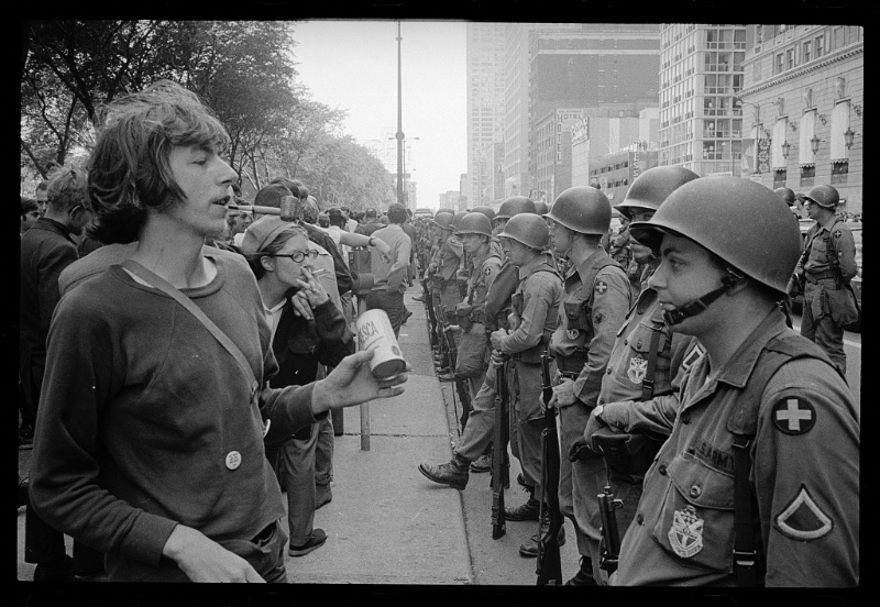 Hippie National Guard Soldiers Chicago 1968