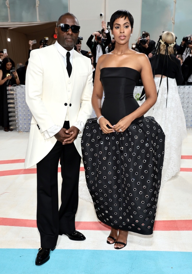 Actor Idris Elba and his wife Sabrina wear Gucci at the 2023 Met Gala.