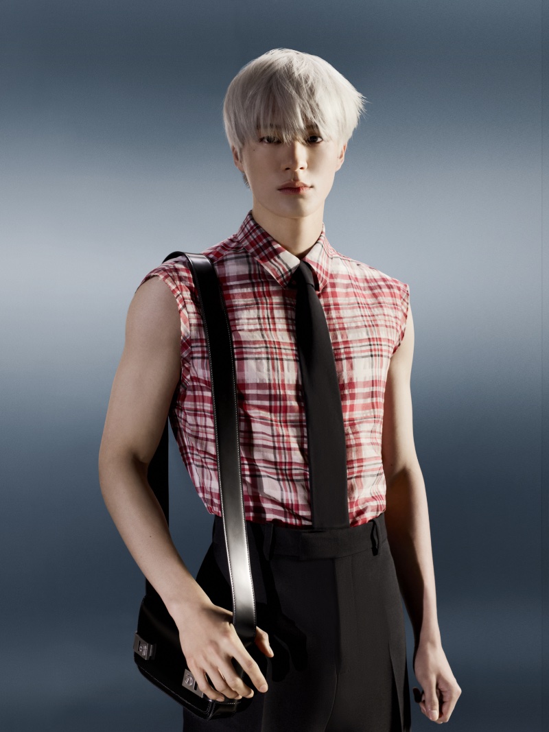 Jeno Lee appears in his first official image as a Ferragamo brand ambassador. 
