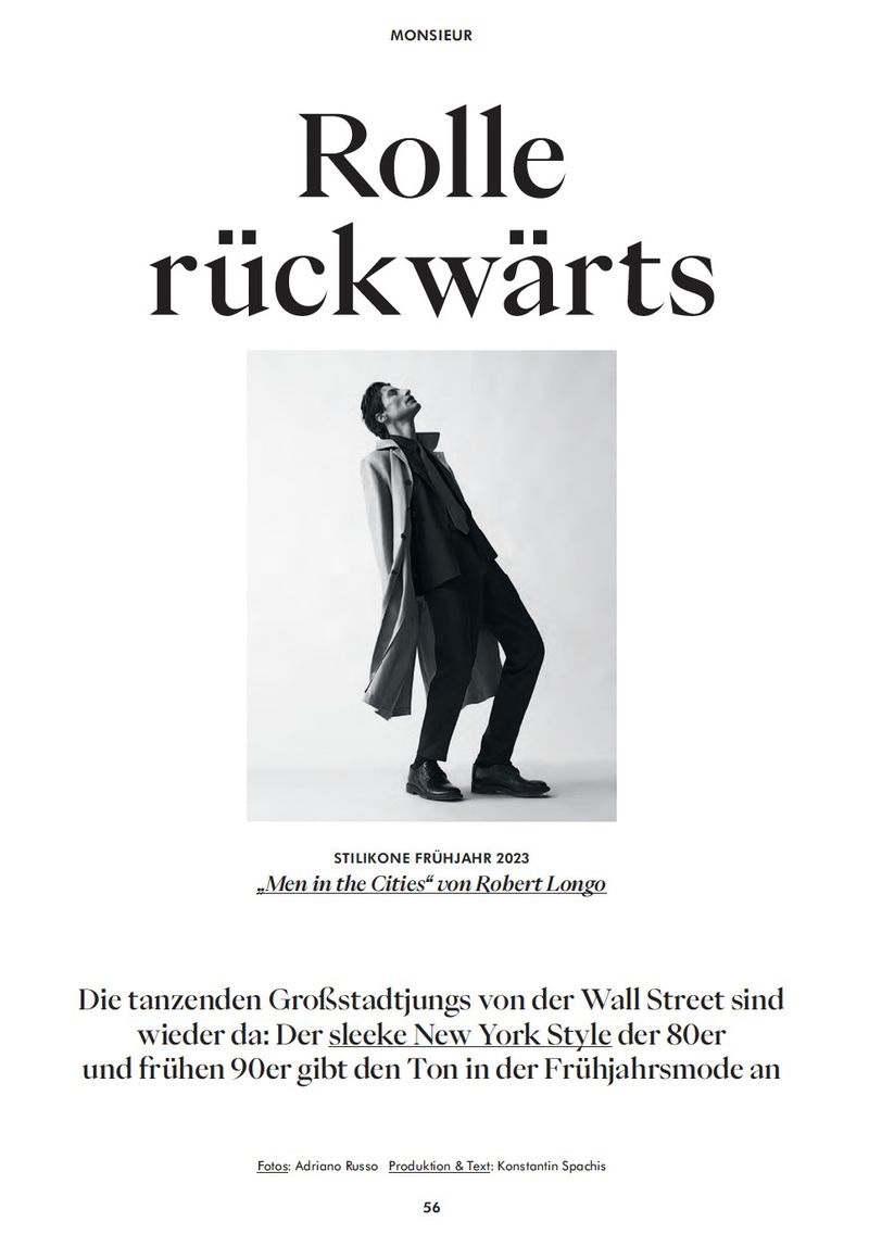 » Jonas Mason Channels Robert Longo Aesthetic for Monsieur Jonas Mason Monsieur Magazin Germany 2023 001