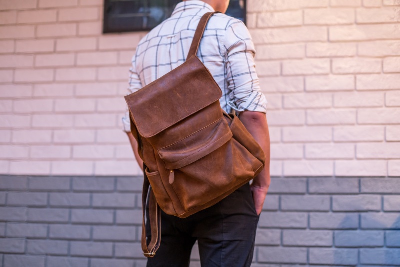 Leather Backpack Men