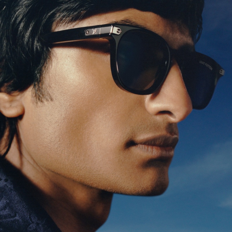 Rishi Robin fronts the Louis Vuitton LV Signature sunglasses collection campaign. 