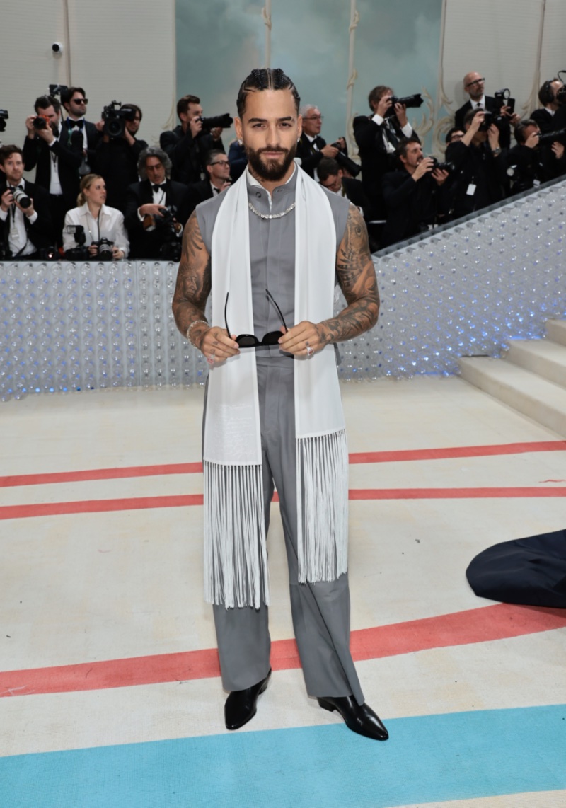 Maluma wears BOSS to the 2023 Met Gala.