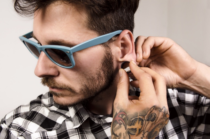 Man Sunglasses Plug Earring