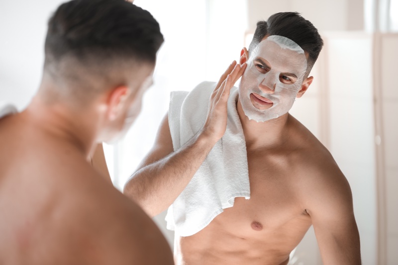Man Wearing Facial Mask » 7 Self-Care Gifts for Men Who Love Pampering Themselves Man Wearing Facial Mask