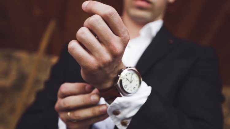 Man Wearing Watch Cropped Image