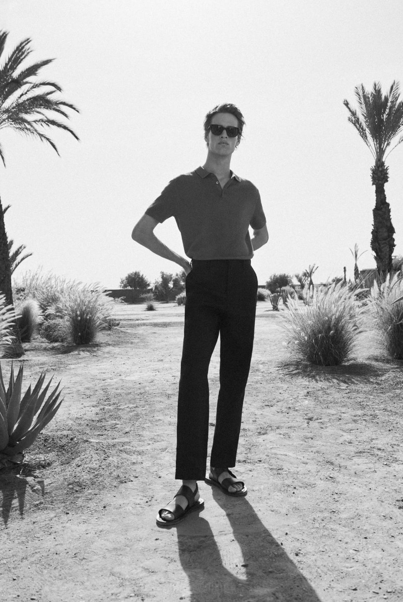 » Utter Stillness: Yeray Relaxes in Massimo Dutti Massimo Dutti 2023 Yeray Allgayer 004