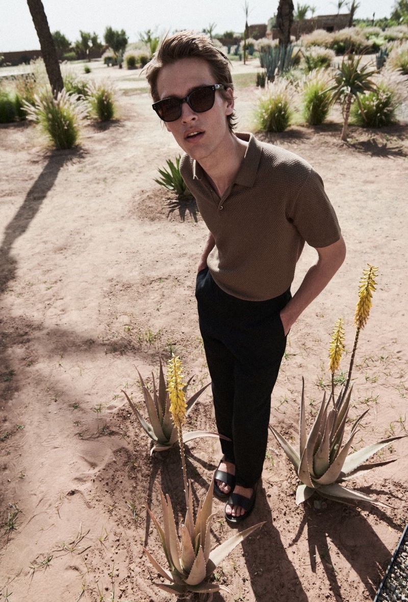 » Utter Stillness: Yeray Relaxes in Massimo Dutti Massimo Dutti 2023 Yeray Allgayer 005