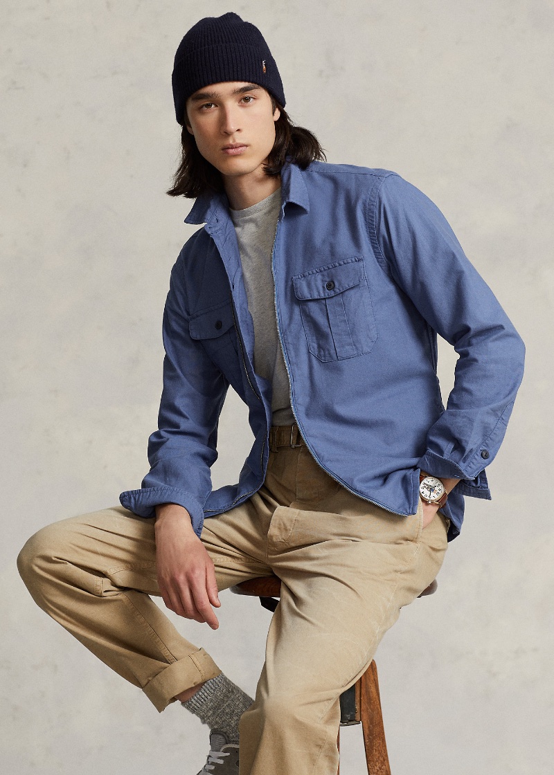 POLO Ralph Lauren Garment-dyed Oxford Overshirt Workwear Style