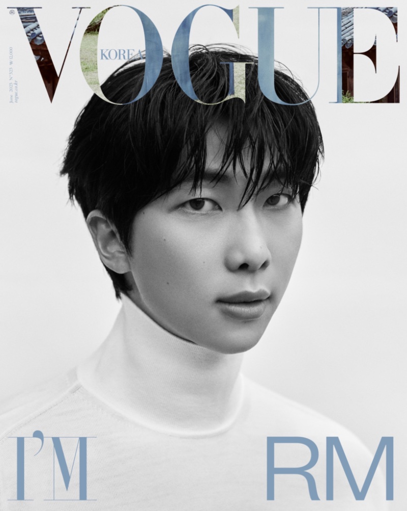 Ready for his close-up, RM dons a chic Bottega Veneta turtleneck for the June 2023 cover of Vogue Korea. » RM's Triple Threat: Vogue Korea's June 2023 Covers Ready for his close-up, RM dons a chic Bottega Veneta turtleneck for the June 2023 cover of Vogue Korea.