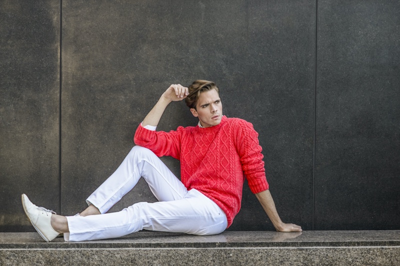 Red Sweater Male