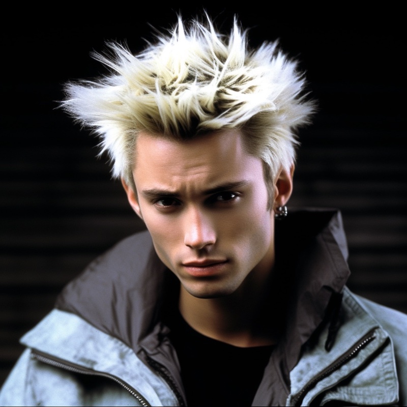 Spiky Hair 90s Mens Fashion