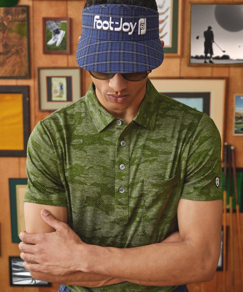 Todd Snyder Footjoy Seersucker Tour Visor In Navy Plaid 004