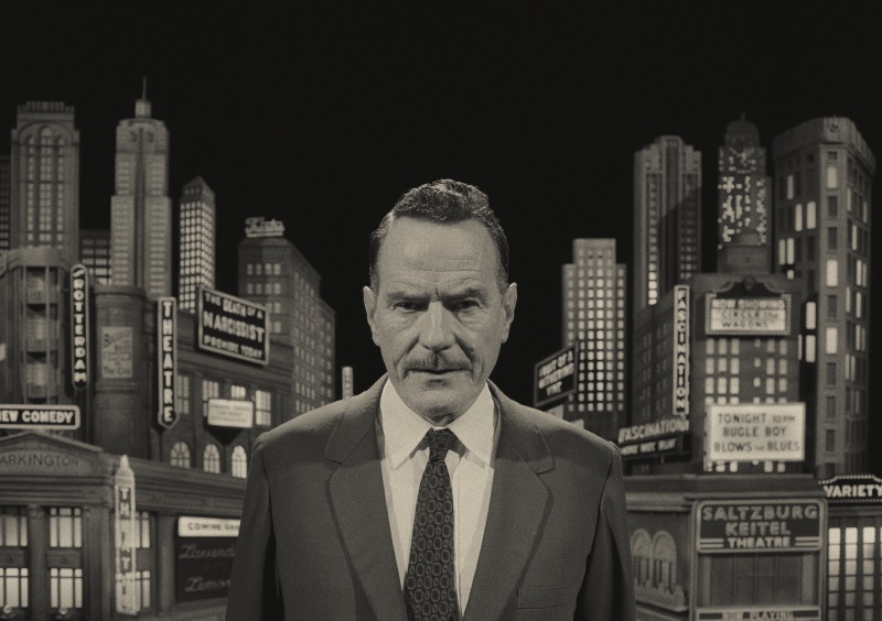 Bryan Cranston brings to mind the fifties as he makes an appearance as a host in Wes Anderson's Asteroid City.