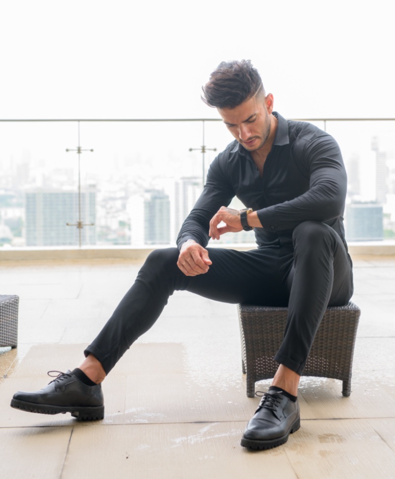 Black Summer Outfits Men Black Shoes