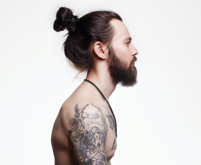 Bohemian Style Men Man Bun