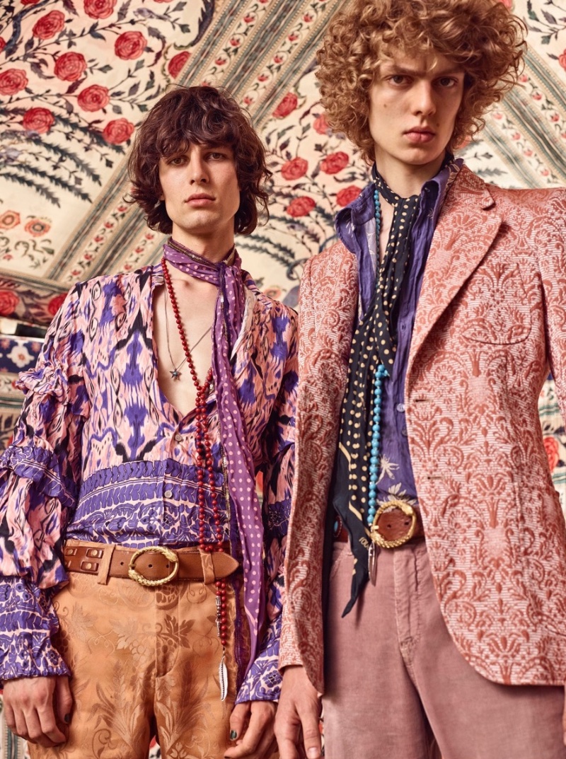 Bohemian Style Men Roberto Cavalli Spring 2017