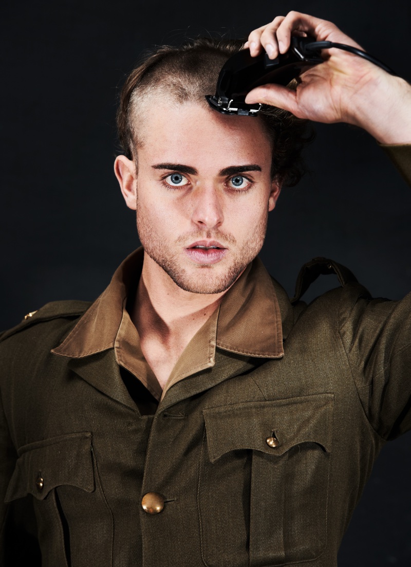 Buzz Cut Military Soldier Shaving Head